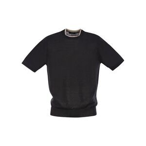 Peserico Men T-Shirt In Linen And Cotton Yarn
